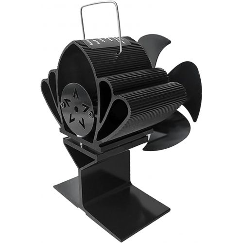  YXYX Indoor Fireplace Blower 5 Blades Heat Powered Stove Fan Black Fireplace Log Wood Burner Eco Fan Quiet Home Fireplace Fan Efficient Heat Distribution