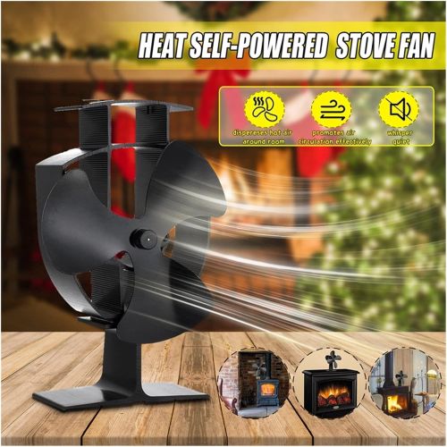  YXYX Indoor Fireplace Blower 3 Blade Stove Fan Heat Self Powered Wood Burner Stove Fan Burner Fireplace Heat Ultra Distribution Quiet Efficient Tool