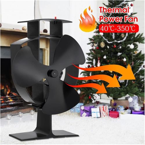  YXYX Indoor Fireplace Blower 3 Blade Stove Fan Heat Self Powered Wood Burner Stove Fan Burner Fireplace Heat Ultra Distribution Quiet Efficient Tool