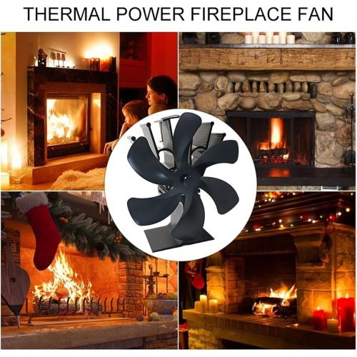  YXYX Indoor Fireplace Blower Fireplace Heat Powered Stove Fan 6 Blades Log Wood Burner Ecofan Quiet Home Fireplace Fan Efficient Heat Distribution