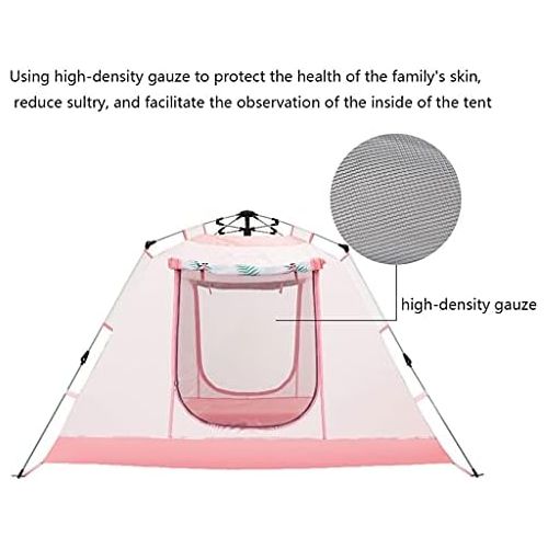  YYDS Tents for Camping Waterproof Anti-UV Automatic Tent Automatic Pop Up Tent Foldable Tent 3-4 Person Sun Shelter Travelling Hiking Camping Tents (Color : A)