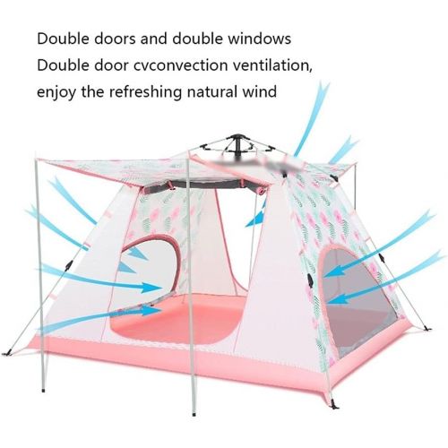  YYDS Tents for Camping Waterproof Anti-UV Automatic Tent Automatic Pop Up Tent Foldable Tent 3-4 Person Sun Shelter Travelling Hiking Camping Tents (Color : A)