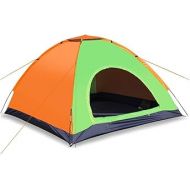 YYDS Tents for Camping Travel Portable Tent Waterproof Anti UV Camping Tent Outdoor Hiking 1-2/3-4 People Couple Family Camping Camping Tents (Color : Green Orange, Size : 1-2 Pers