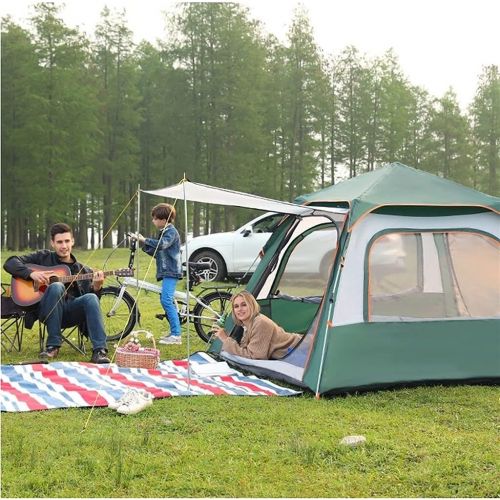  YYDS Tents for Camping Waterproof Windproof Camping Tent Four-Sided Mesh Instant Tent Family Automatic Tent 4 Person Camping Hiking Camping Tents (Color : Green)
