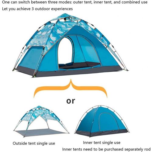  YYDS Tents for Camping Thicken Anti-Storm Camping Tent Portable Anti-UV Automatic Tents Outdoor Hiking Multiplayer Family Tent Camping Tents (Size : 4-6 Person)