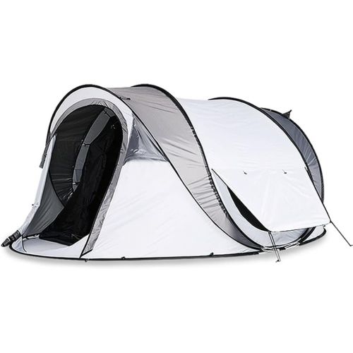  YYDS Tents for Camping Waterproof Sunscreen Camping Tent Automatic Pop Up Family Tents 3-4 Person Mesh Windows Camping Tents (Color : White)