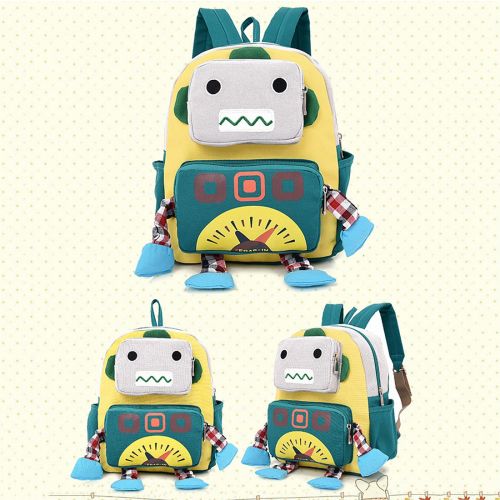  YYF Baby Boy Girl Kids Robot Backpack School Bag Rucksack Travel Backpack