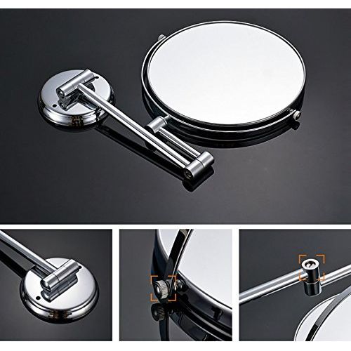  YYNNAME Extendable makeup mirror,Two-sided magnified mirror Hotel makeup mirror Folding mirror Toilet telescopic mirror Bathroom wall mirror-A