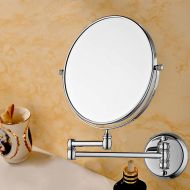 YYNNAME Extendable makeup mirror,Folding cosmetic mirror European creative make-up mirror Bathroom two-sided mirror-A