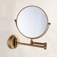 YYNNAME Extendable Makeup Mirror,Antique Bathroom Wall Mount Makeup Mirror Folding Mirror Toilet Telescopic Mirror Two-sided Magnified Mirror