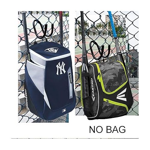  YYST Fence Hook Hanger Holder Dugout Organizer to Organize Baseball Equipment Including Gloves, Helmets, Batting Gloves,Tennis Bags, Water Bottle,etc - Hang up to 5 Lbs (2.5KG) -2/PK