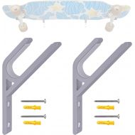 YYST 45° Angles Skateboard Wall Mount Skateboard Wall Hanger Storage Rack to fit Long Board , Skateboard, ,etc- W Silicone Pad in The Slot