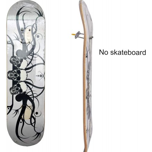  YYST Skateboard Floating Deck Display Skateboard Floating Wall Mount Long Board Wall Hanger- Stainless Steel Patent Pending - Type B