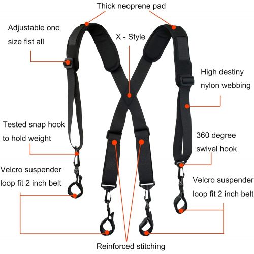 YYST Men Paddded Adjustable Tool Belt Suspender Duty Belt Suspender Tactical Duty Belt Harness For Duty Belt