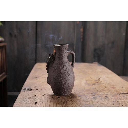  인센스스틱 YYW Backflow Incense Burner Holder Handmade Dragon Surround Bottle Decor Fountain Waterfall Incense Holder with 20 Backflow Incense Cones 30 Incense Sticks 1 Tweezer 1 Mat for Indoor M