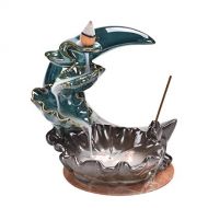 인센스스틱 YYW Backflow Incense Burner Incense Cone Burner Home Ornament Decoration Handicraft with 20 Backflow Incense Cones 30 Incense Sticks (Fish 01)