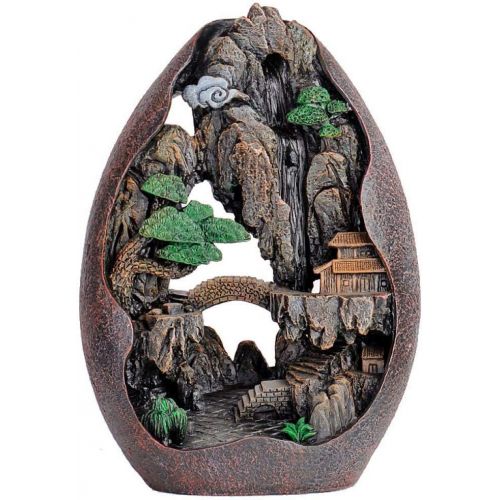  인센스스틱 YYW Waterfall Backflow Incense Burner Mountain Incense Holders Backflow Incense Cone Sticks Burner Holder with 20 Cones (Incense burner 01)