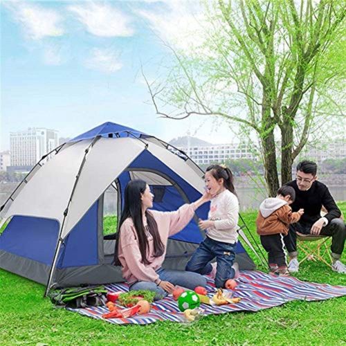  YYZP2SPOS Camp Tent Outdoor Camping Tent, Automatic Elastic Double Layer Thickening to Increase rainwater and Rainproof Home Outdoor Camping Tent for 2~3 People Cabin Tent