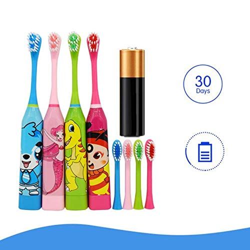  YZS Children Electric Toothbrush Cartoon Pattern Double-sided Tooth Brush Electric Teeth Brush For Kids with...