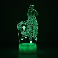 YZYDBD 3D Night Light Optical Illusion 3D Lamp Alpaca Llama Nightlight Mood Lamp 7 Color Change Light Crack Base for Birthday Gifts Toys Kids Night Lights