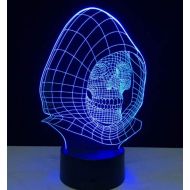 YZYDBD 3D Night Light Optical Illusion Night Lamp,Halloween Witch 3D USB Led Night Light 7 Colors Changing Mood Lamp Touch Button Kids Bedroom Lamp