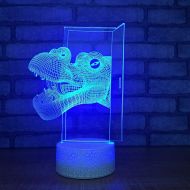 YZYDBD 3D Night Light Optical Illusion Night Lamp,3D LED USB Interesting 7 Color Change Gradient Dinosaur Door Night Light Home Decoration Bedroom Travel Mood Table Lamp Gift