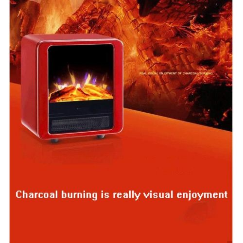  YZZSJC Electric Fireplace,Electric Stove Fireplaces,Log Burner Electric Fire Stove Freestanding Electrical Fireplace Indoor Heater Stove Log Wood Electric Stove Fire (red)900/1800W electr