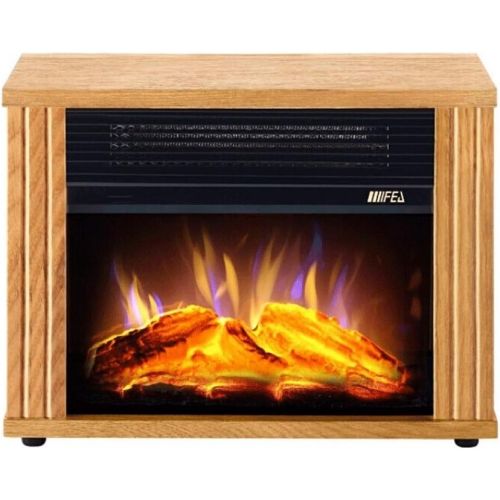  YZZSJC Electric Fireplace,Electric Stove Fireplaces,900W/1800W Freestanding Electrical Fireplace Indoor Heater Stove Log Wood (Brown) Electric Fireplace Stove Heater