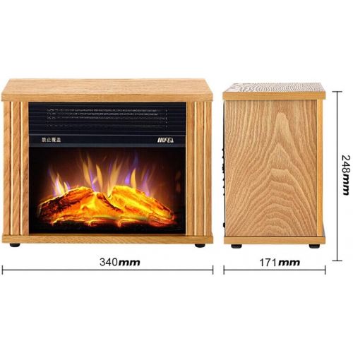  YZZSJC Electric Fireplace,Electric Stove Fireplaces,900W/1800W Freestanding Electrical Fireplace Indoor Heater Stove Log Wood (Brown) Electric Fireplace Stove Heater