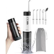 YaFex Water Dental Flosser Teeth Pick - Cordless Portable Oral Irrigator Rechargeable Collapsible Mini Irrigation Cleaner, 4 Modes, with DIY, IPX7 Waterproof Travel Floss for Teeth Cleaning