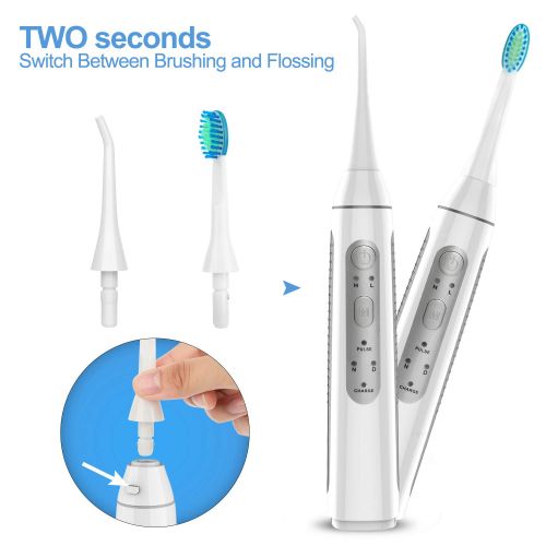  YaFex 2-in-1 Portable Water Flosser & Sonic Electric Toothbrush - Complete Teeth Cleaner System - IPX7...