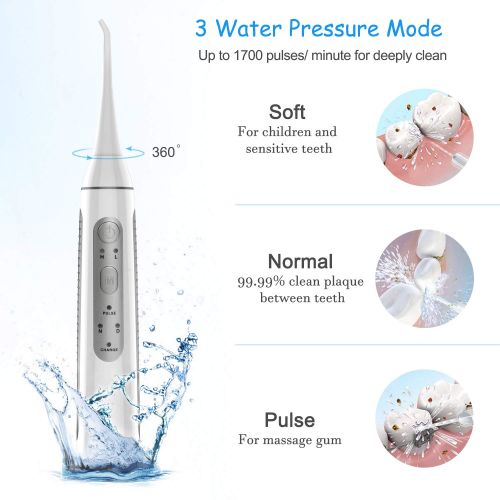  YaFex 2-in-1 Portable Water Flosser & Sonic Electric Toothbrush - Complete Teeth Cleaner System - IPX7...