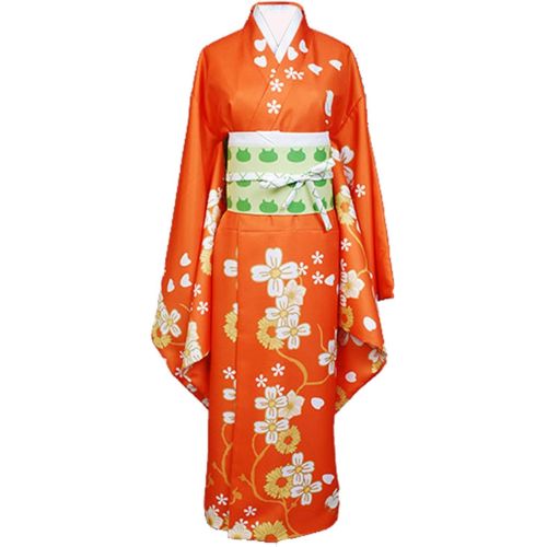  할로윈 용품Ya-cos Hiyoko Saionji Cosplay Outfit Kimono Halloween Party Fancy Dress Costume with Hair Clips Bows