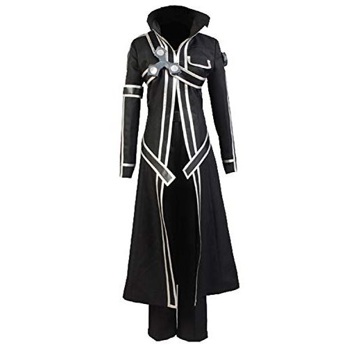  할로윈 용품Ya-cos Mens Sword Art Online Kirito Cosplay Costume Battle Suit Black