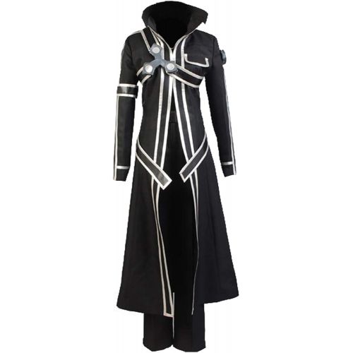  할로윈 용품Ya-cos Mens Sword Art Online Kirito Cosplay Costume Battle Suit Black