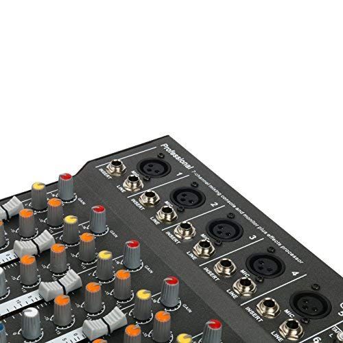  YaeCCC Professional 47 Channel Live Studio Audio Sound USB Compact DJ-Mixer Mixing Console (7 Channel)