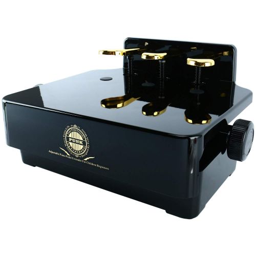  YaeTek Piano Pedal Extenders Bench for Kids,Height can be adjusted,New Design with 3 Pedal Black