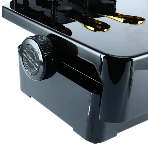  YaeTek Piano Pedal Extenders Bench for Kids,Height can be adjusted,New Design with 3 Pedal Black