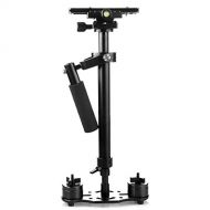 YaeCCC S60 Handhold Camera Stabilizer 24/60cm with Quick Release Plate 1/4 and 3/8 Screw Compatible for Nikon, Canon, Sony, Panasonic-Up to 6.61/3kg