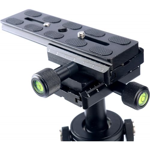  YaeCCC S60 Handhold Camera Stabilizer 24/60cm with Quick Release Plate 1/4 and 3/8 Screw Compatible for Nikon, Canon, Sony, Panasonic-Up to 6.61/3kg