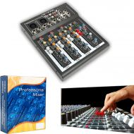 YaeCCC Professional 4/7 Channel Live Studio Audio Sound USB Compact Mixer Mixing Console (4 Channel)