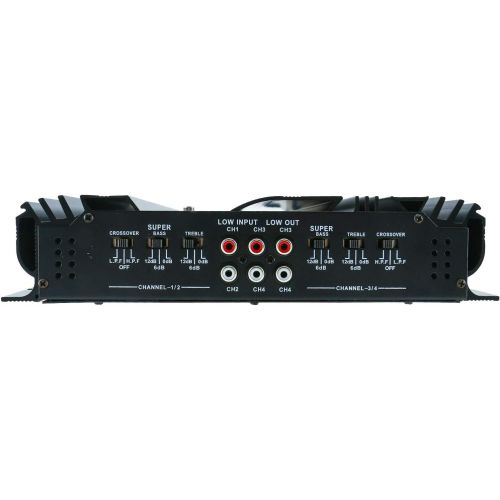  Yaeccc 4 Channel High Power Amplifier - Slim Stereo 4 Channel Car Audio Stereo Amplifier Amp 4Ohm