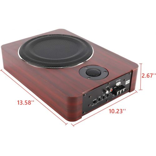  Yaeccc 8 600W Under Seat Car Active Sub Woofer Speaker Stereo Bass Audio Powered Amp