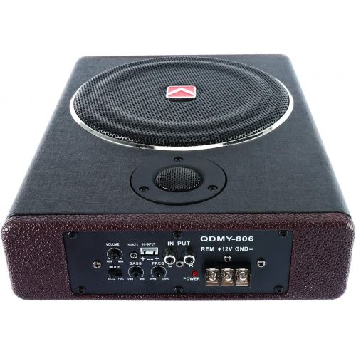  Yaeccc 8 600W Active Under Seat Car Sub Woofer Stereo Power Amplifier Enclosure Speaker