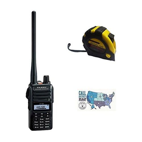  Bundle - 3 Items - Includes Yaesu FT-65R - 2 Meter70cm Dual Band FM Handheld Transceiver with The New Radiowavz Antenna Tape (2m - 30m) and HAM Guides Quick Reference Card