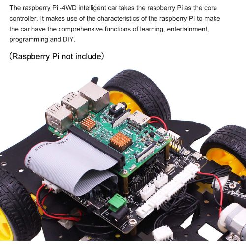  [아마존 핫딜] [아마존핫딜]Yahboom Raspberry Pi Robot Kit for 4B / 3B+ Project with HD Camera, Programmable Robotice Truck with 4WD, Electronics Education DIY Set for Adult (Raspberry Pi Not Included)