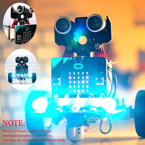  [아마존베스트]Yahboom Robot Kit for Microbit STEM Education for Kids to Programmable BBC Micro:bit DIY Toy Car with Tutorial Electronic Science for 8+ (Without Micro bit)