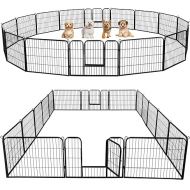 Yaheetech Outdoor Dog Playpen - 16 Panel Fence for Large, Medium and Small Dogs - Heavy Duty Exercise Pen for Puppies and Small Animals - Portable for RV Camping and Yard