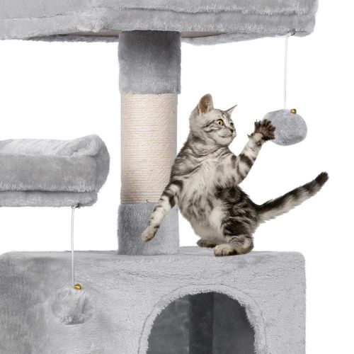  [아마존 핫딜]  [아마존핫딜]Yaheetech Cat Tree Condo Kitten Tower Play House with a Extra-Large Scratching Board, Cozy Perches 57in