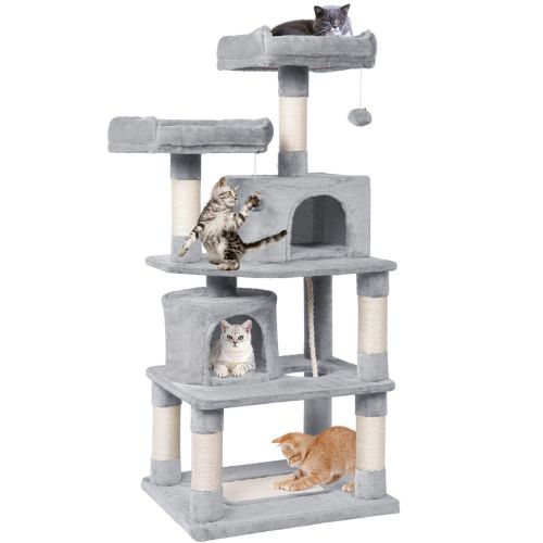  [아마존 핫딜]  [아마존핫딜]Yaheetech Cat Tree Condo Kitten Tower Play House with a Extra-Large Scratching Board, Cozy Perches 57in